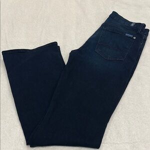 7 For All Mankind Dark Blue Boot Cut Jeans